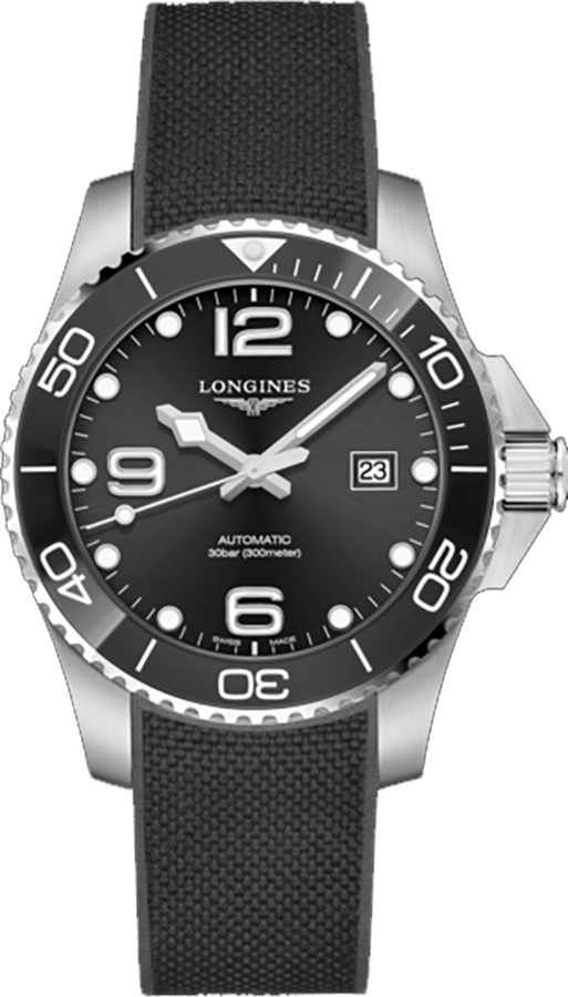 Longines HydroConquest Self winding Automatic Black Mens Watch L37824569 