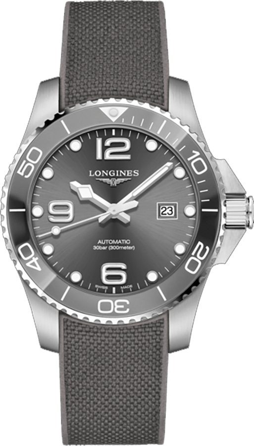 Longines HydroConquest Self winding Automatic Grey Mens Watch L37824769 