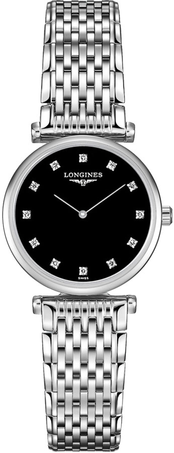 Longines La Grande Classique Battery Operated Quartz Black Ladies Watch L42094586 