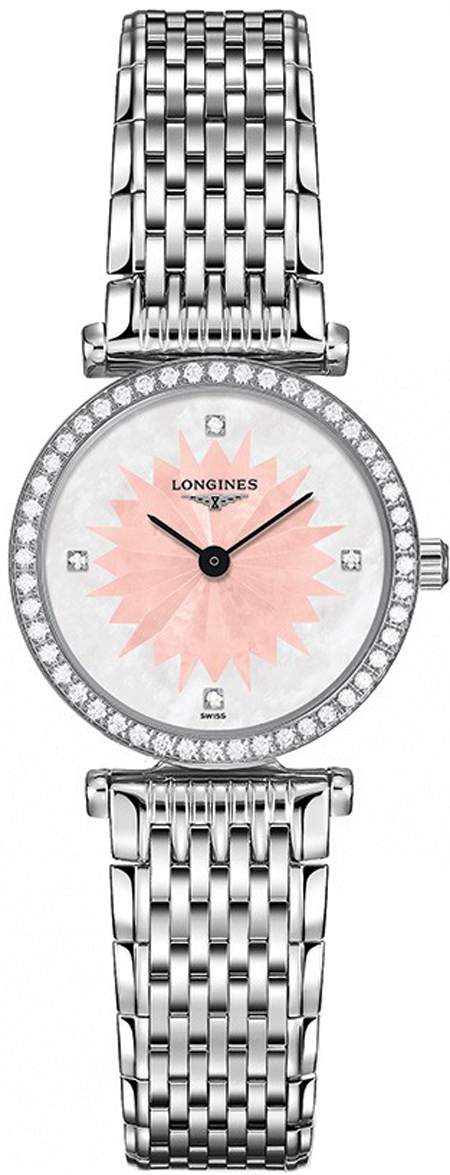Longines La Grande Classique Battery Operated Quartz Pink White Ladies Watch L42410246 