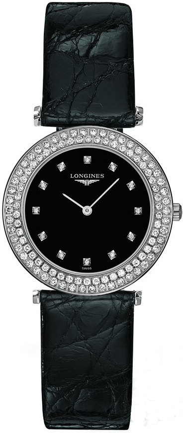 Longines La Grande Classique Battery Operated Quartz Black Ladies Watch L43080572 