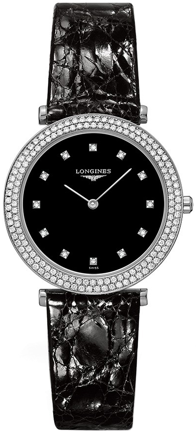 Longines La Grande Classique Battery Operated Quartz Black Ladies Watch L45150582 