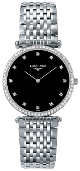 Longines La Grande Classique Battery Operated Quartz Black Mens Watch L47410586 