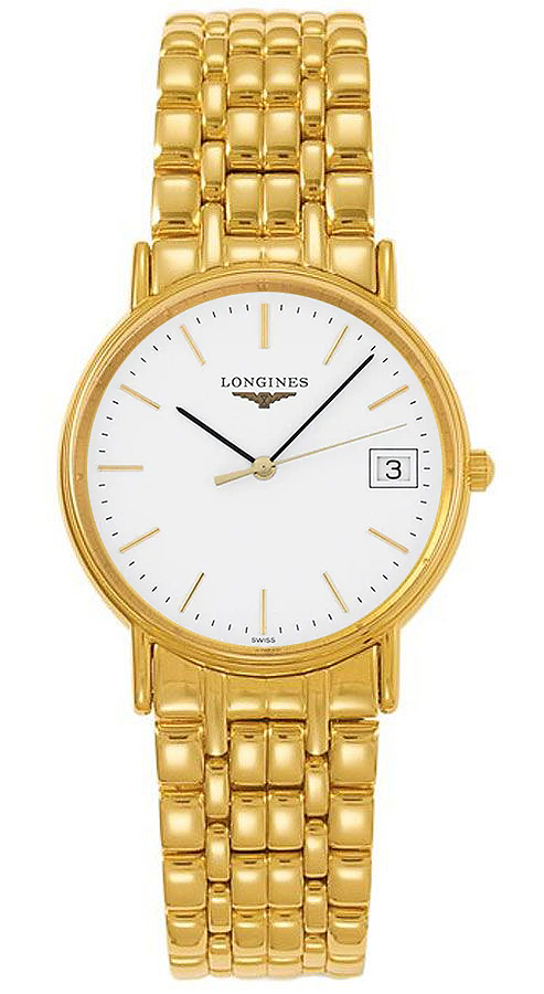 Longines Presence Battery Operated Quartz White Mens Watch L47202128 