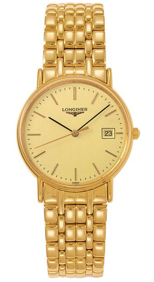 Longines Presence Battery Operated Quartz Champagne Mens Watch L47202328 