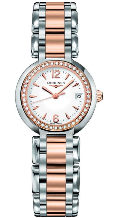 Longines PrimaLuna White Dial & Diamond Ladies Watch L8.110.5.19.6 