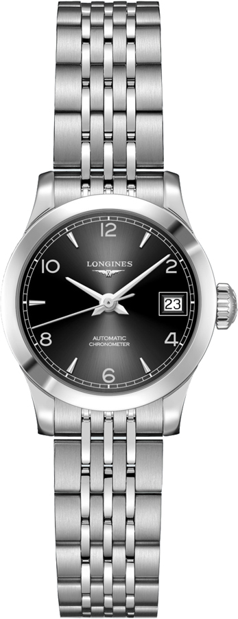 Longines Record Self winding Automatic Black Ladies Watch L23204566 