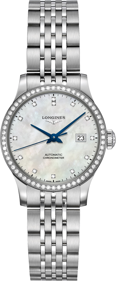 Longines Record Self winding Automatic Chronometer White Ladies Watch L23210876 