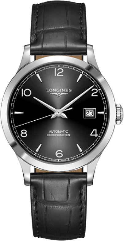 Longines Record Self winding Automatic Chronometer Black Mens Watch L28204562 