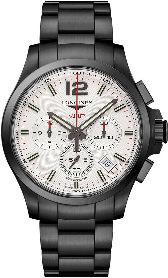 Longines Conquest V.H.P. Battery Operated Quartz Silver Mens Watch L37272766 