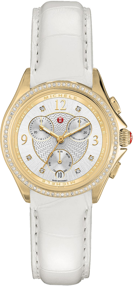 Michele Belmore Battery Operated Quartz Silver Watch MWW29B000010 
