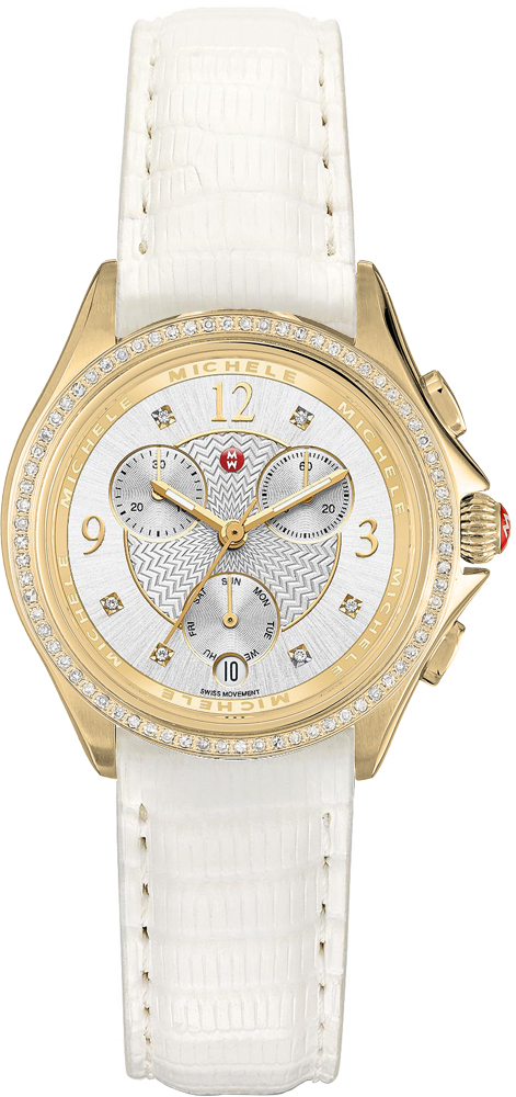 Michele Belmore Battery Operated Quartz Silver Watch MWW29B000012 