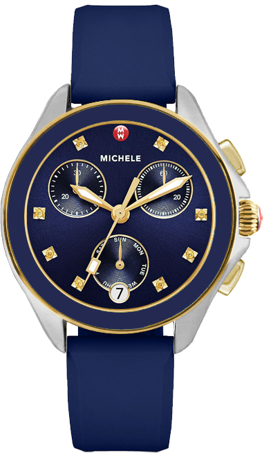 Michele Cape Battery Operated Quartz Blue Watch MWW27C000005 