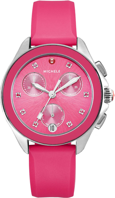 Michele Cape Battery Operated Quartz Pink Watch MWW27C000010 