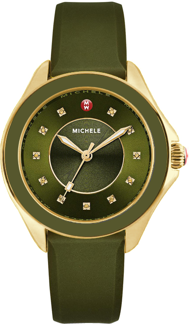 Michele Cape Battery Operated Quartz Green Watch MWW27A000019 