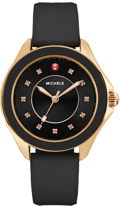 Michele Cape Battery Operated Quartz Black Watch MWW27A000020 