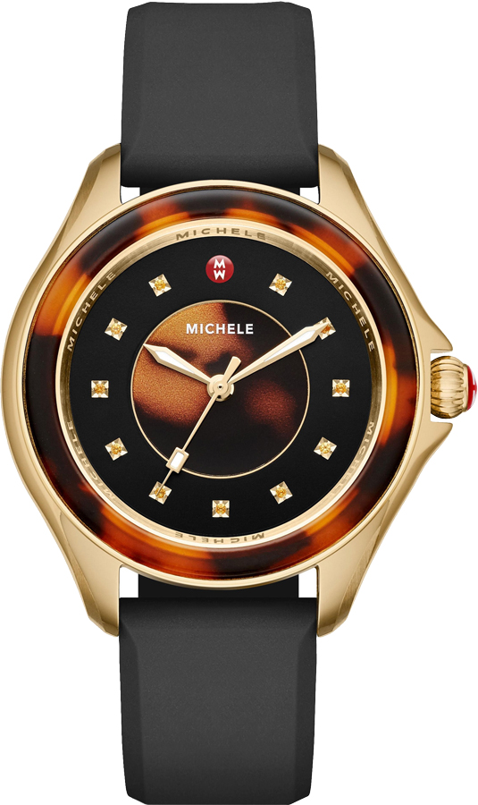 Michele Cape Battery Operated Quartz Black Watch MWW27A000027 