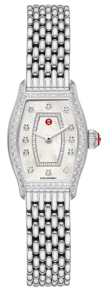 Michele Coquette Battery Operated Quartz Pearl White Ladies Watch MWW08A000244 