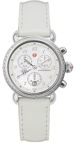 Michele CSX Battery Operated Quartz Pearl White Watch MWW03C000085 