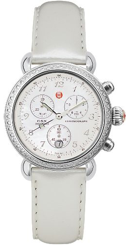 Michele CSX Battery Operated Quartz Pearl White Watch MWW03C000087 