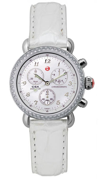 Michele CSX Battery Operated Quartz White Watch MWW03C000109 