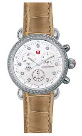 Michele CSX Battery Operated Quartz Pearl White Watch MWW03C000307 
