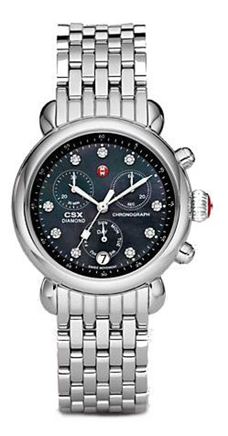 Michele CSX Battery Operated Quartz Black Watch MWW03M000197 