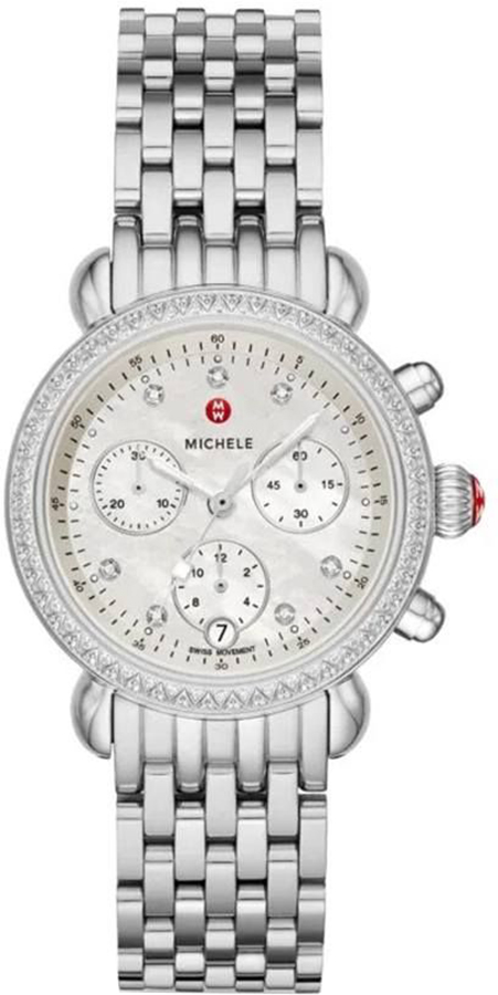 Michele CSX Watches Ladies Pearl White Battery Operated Quartz MWW03C000513 Watch 