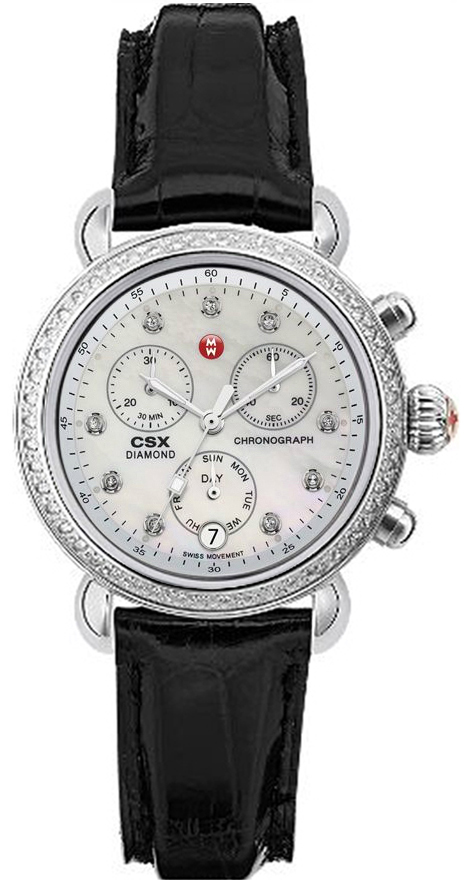 Michele CSX Battery Operated Quartz Pearl White Watch MWW03M000115 