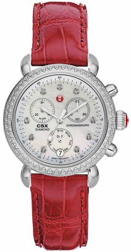 Michele CSX Battery Operated Quartz Pearl White Watch MWW03M000118 