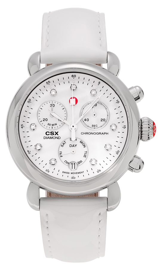 Michele CSX Battery Operated Quartz Pearl White Watch MWW03M000125 