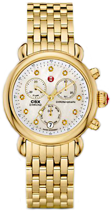 Michele CSX Battery Operated Quartz Pearl White Watch MWW03M000201 