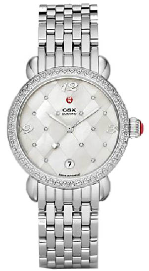Michele CSX Battery Operated Quartz Pearl White Watch MWW03R000002 
