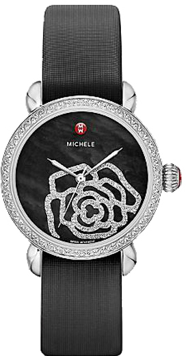 Michele CSX Battery Operated Quartz Black Watch MWW03T000033 