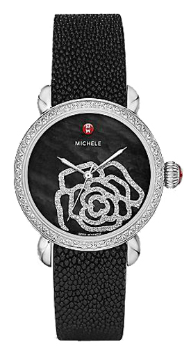 Michele CSX Battery Operated Quartz Black Watch MWW03T000034 