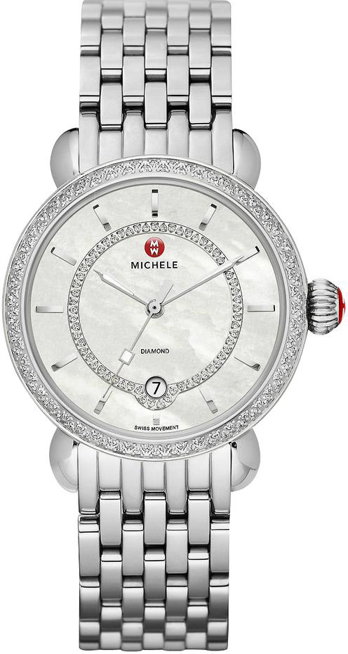 Michele CSX Battery Operated Quartz Pearl White Watch MWW03T000035 