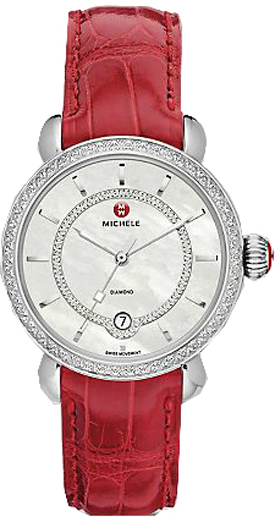 Michele CSX Battery Operated Quartz Pearl White Watch MWW03T000037 