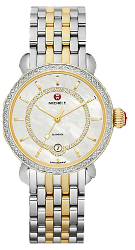Michele CSX Battery Operated Quartz Pearl White Ladies Watch MWW03T000042 