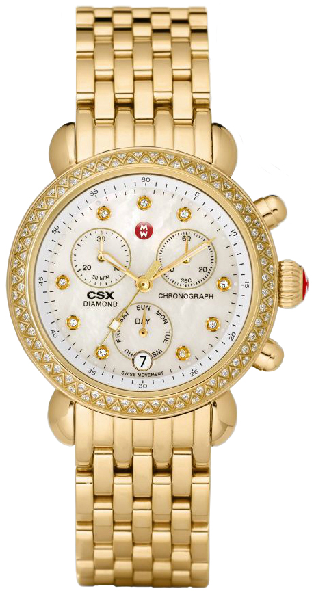 Michele CSX Battery Operated Quartz Pearl White Ladies Watch MWW03M000141 