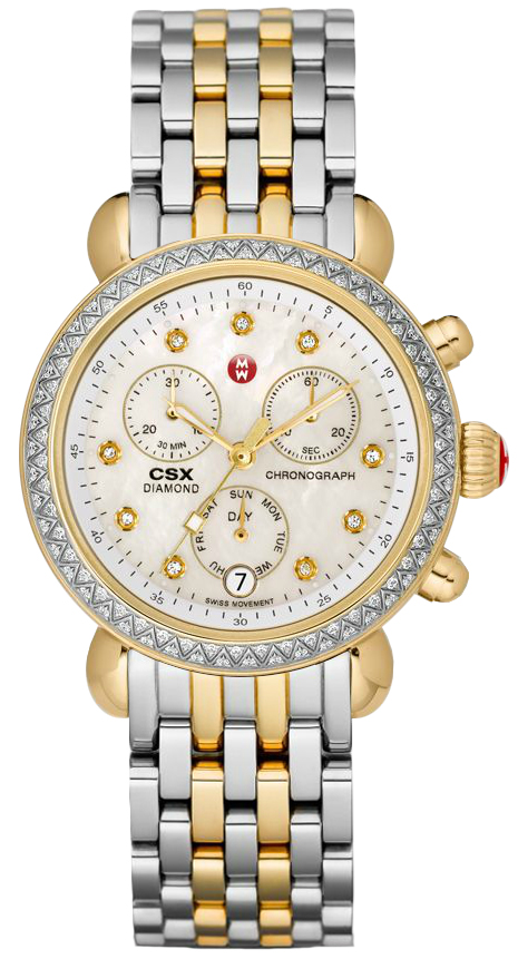 Michele CSX Battery Operated Quartz Pearl White Ladies Watch MWW03M000158 