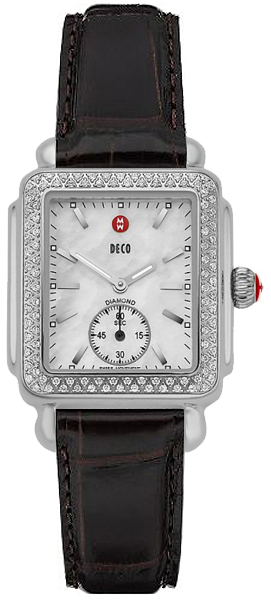Michele Deco Collection Battery Operated Quartz Pearl White Ladies Watch MWW06V000009 