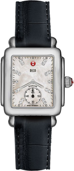 Michele Deco Collection Battery Operated Quartz Pearl White Ladies Watch MWW06V000010 