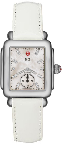 Michele Deco Collection Battery Operated Quartz Pearl White Ladies Watch MWW06V000012 
