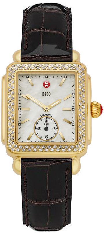 Michele Deco Collection Battery Operated Quartz Pearl White Watch MWW06V000018 