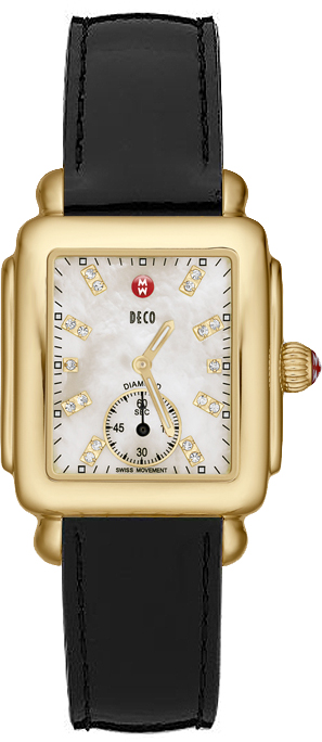 Michele Deco Collection Battery Operated Quartz Pearl White Ladies Watch MWW06V000019 