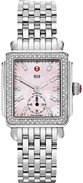 Michele Deco Collection Battery Operated Quartz Pink Ladies Watch MWW06V000049 