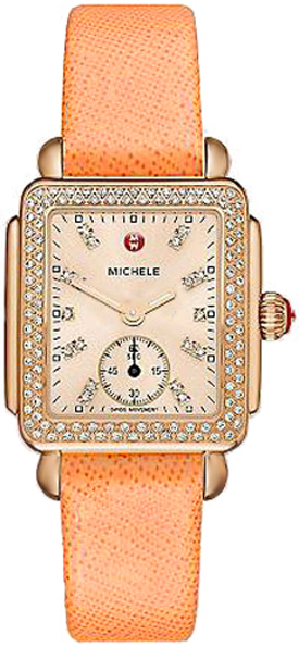 Michele Deco Collection Battery Operated Quartz Beige Ladies Watch MWW06V000096 