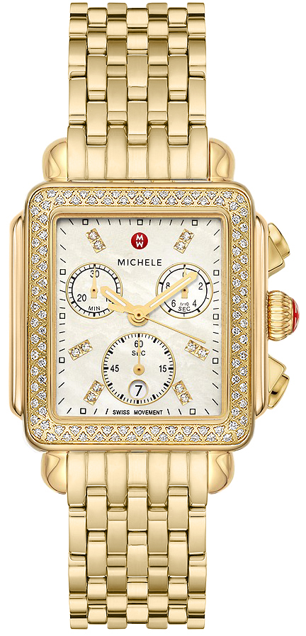 Michele Deco Collection Battery Operated Quartz White Ladies Watch MWW06A000777 