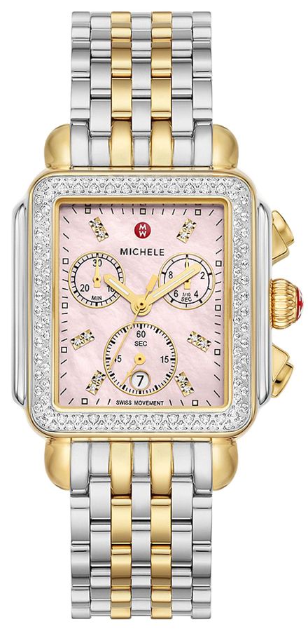 Michele Deco Collection Battery Operated Quartz Pearl White Ladies Watch MWW06A000796 
