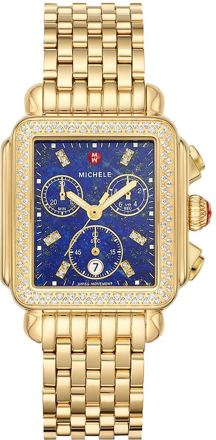 Michele Deco Collection Battery Operated Quartz Blue Ladies Watch MWW06A000791 